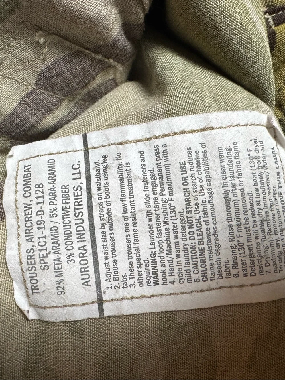 US Military Aircrew Combat Trousers OCP Multicam — FR Flame Resistant — NWOT